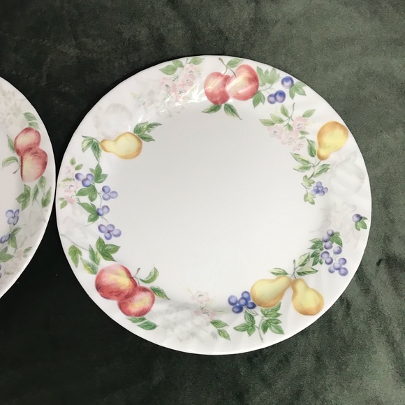 2 Corelle Chutney Dinner Plates 10” Fruits retired pattern - Picture 4 of 16